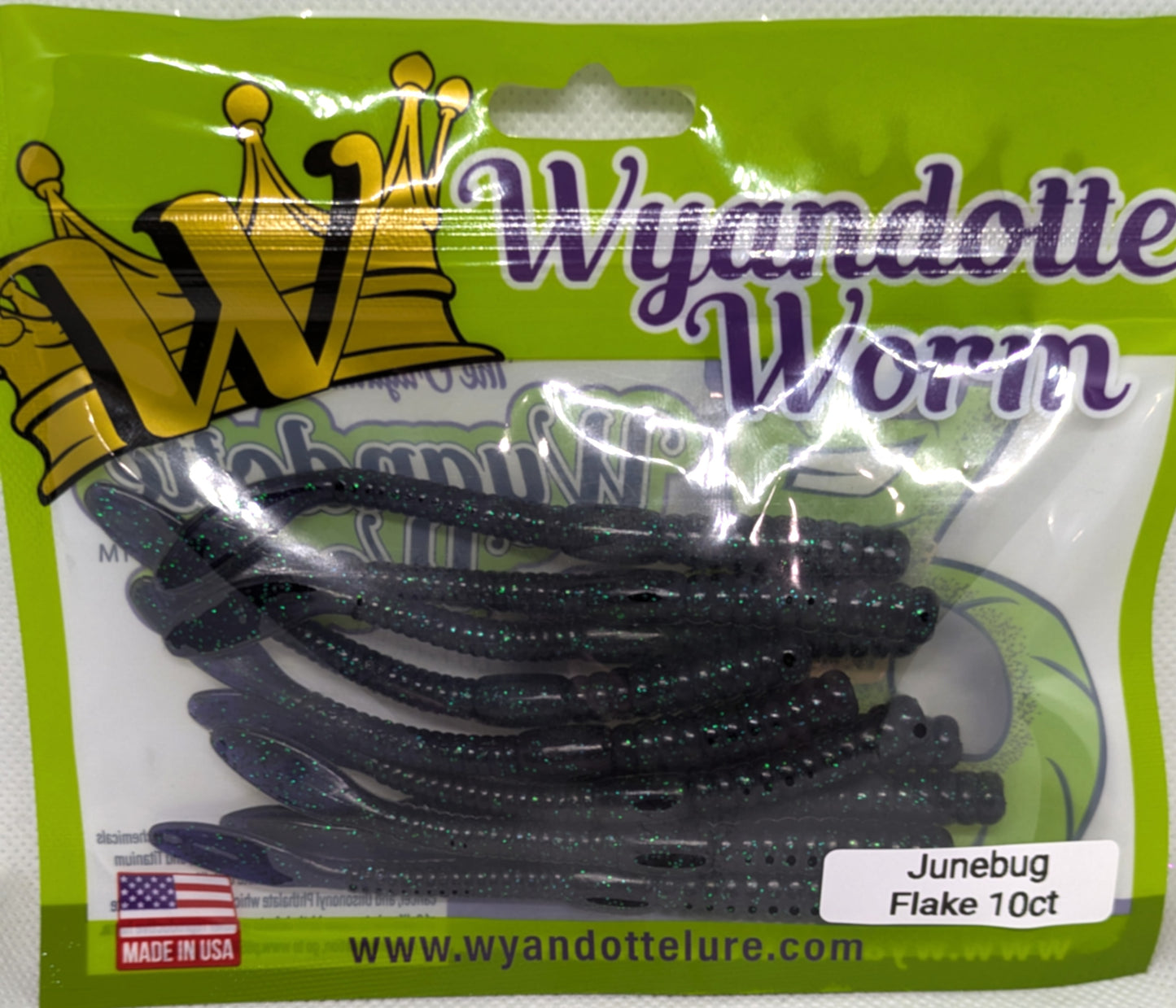 Wyandotte Worm - Junebug Flake