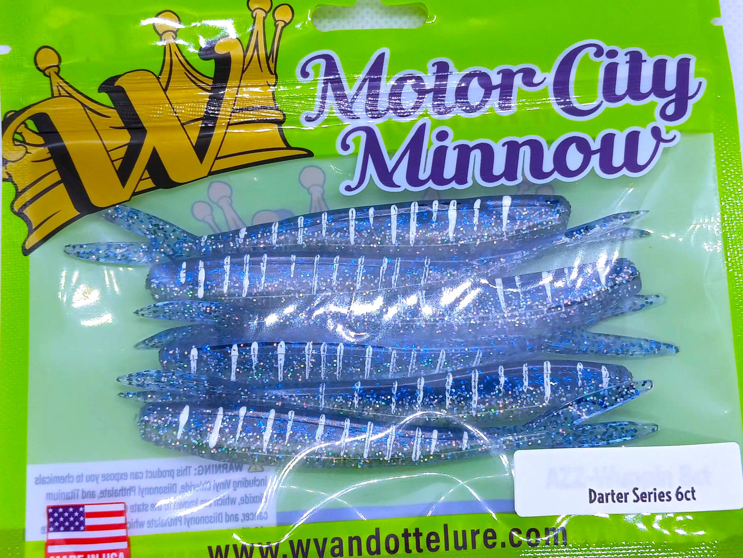 Motor City Minnow - Darter Series - Blue Ice 6ct