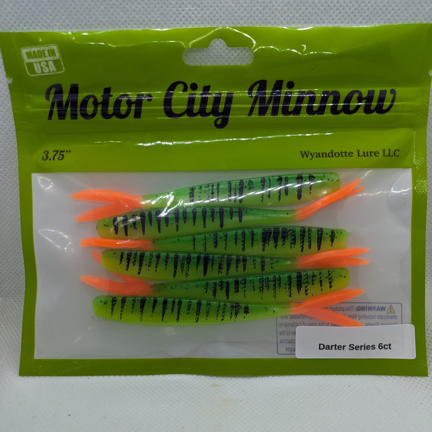 Motor City Minnow - Darter Series - Firetiger 6ct