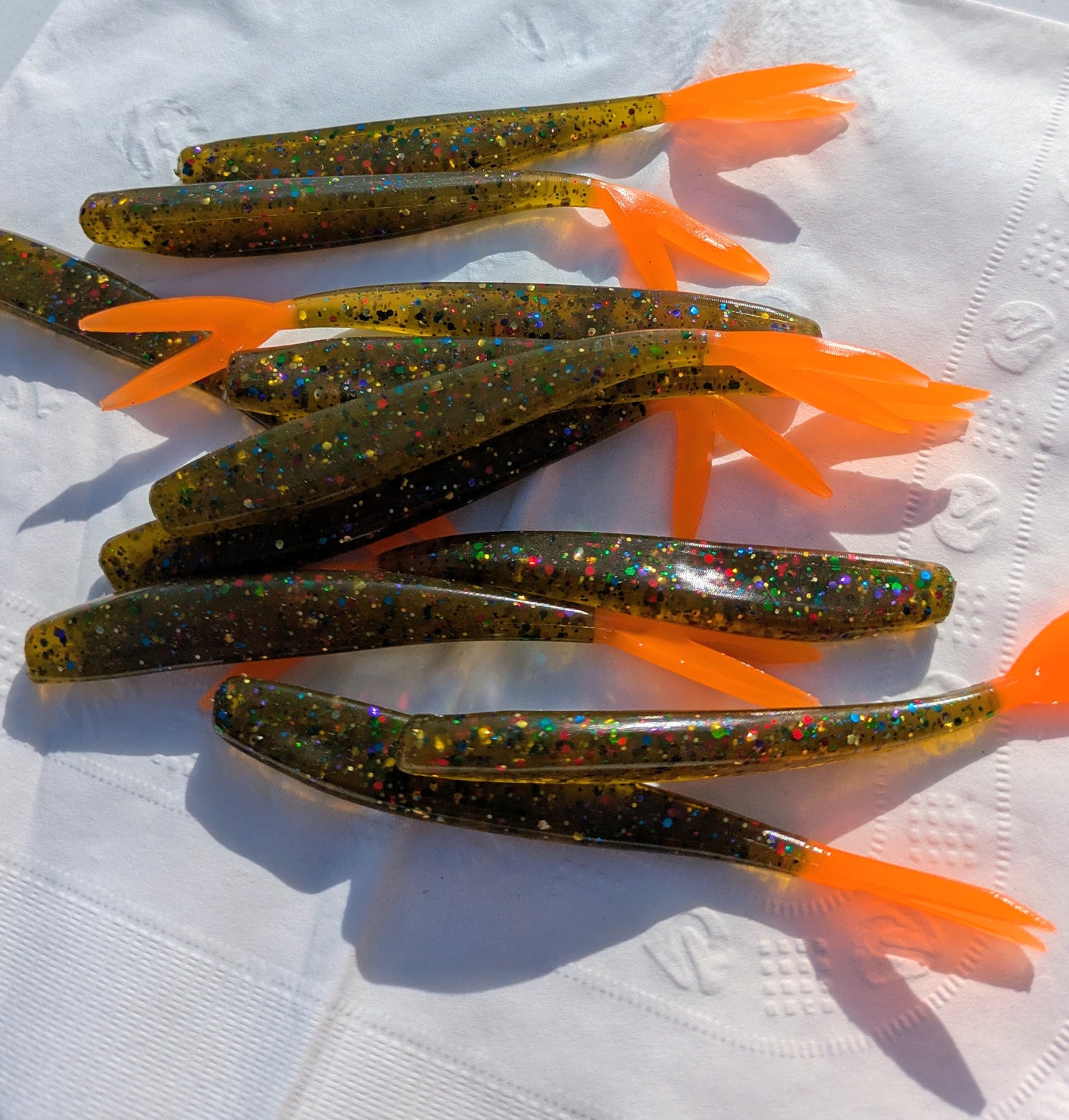 Motor City Minnow - Camo / Orange tail 8ct