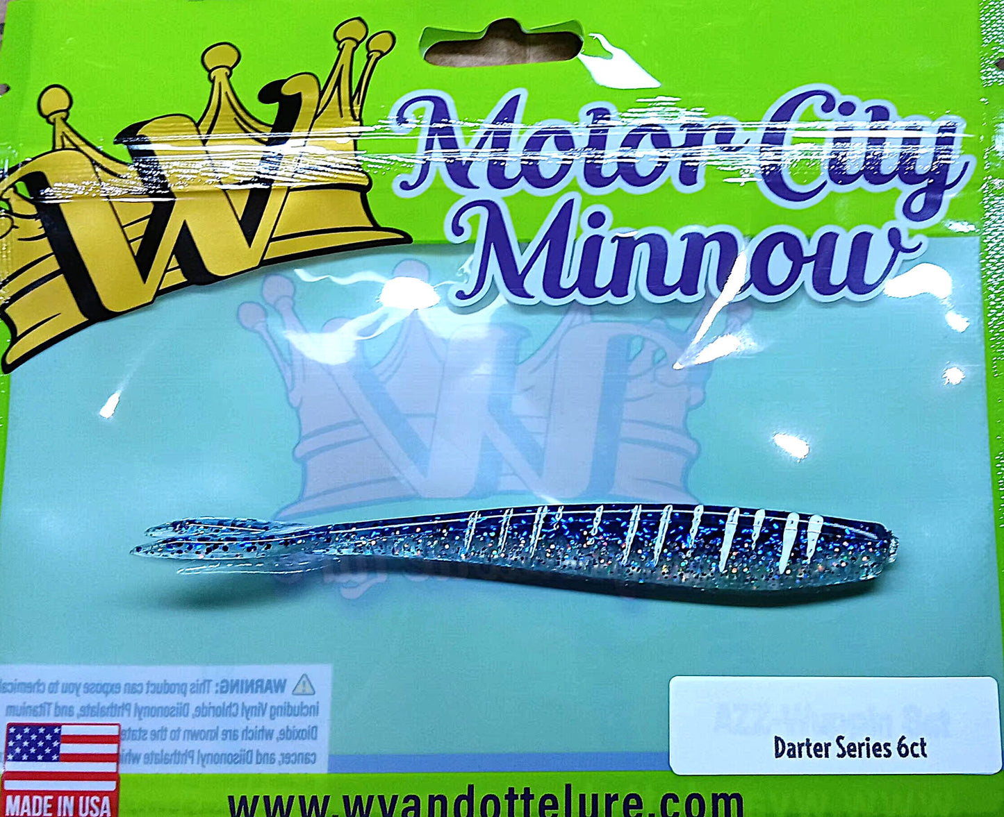 Motor City Minnow - Darter Series - Blue Ice 6ct