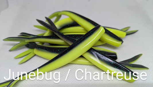 Motor City Minnow  - Junebug / Chartreuse 10ct