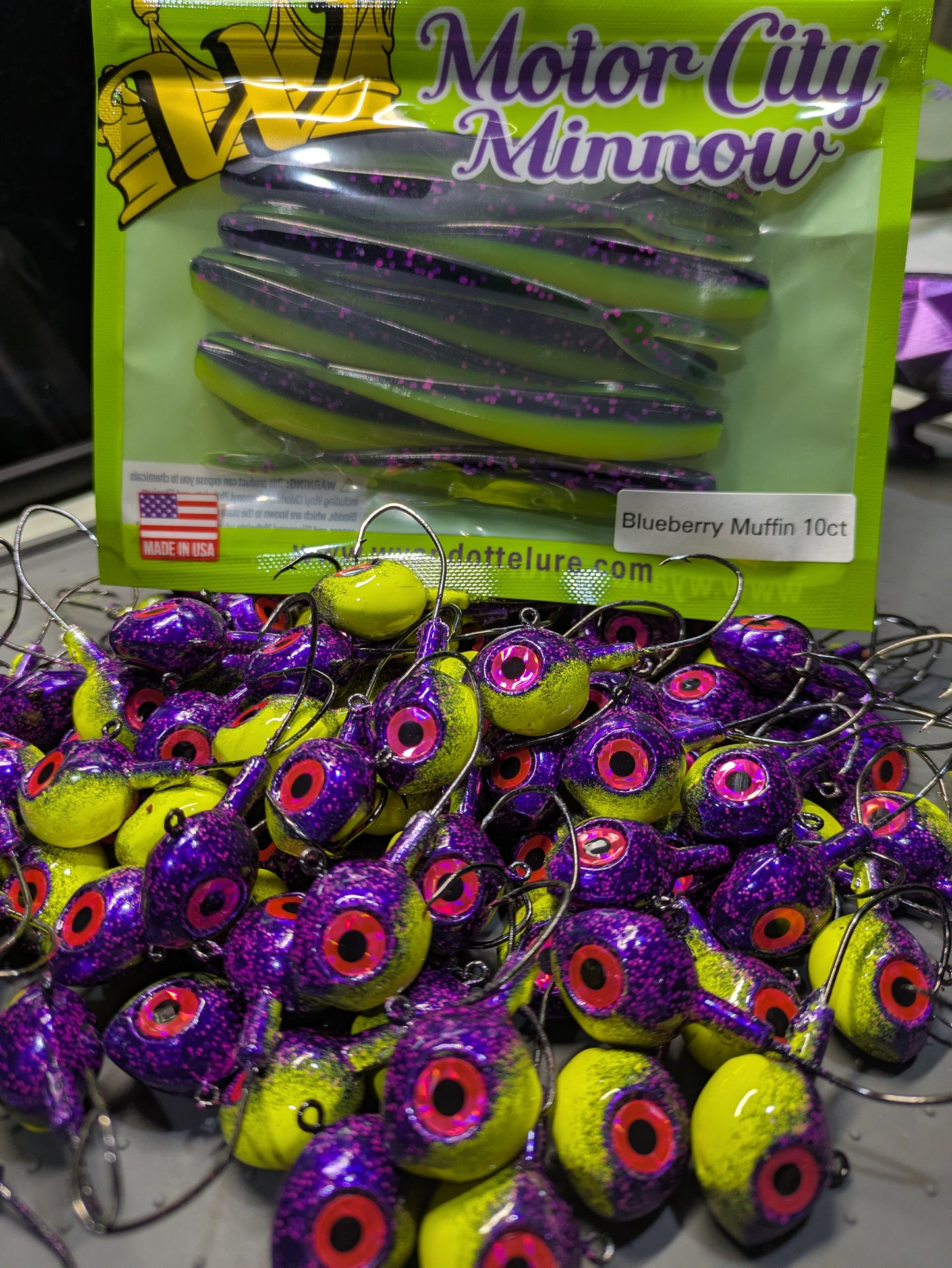 Walleye Jig - Blueberry Muffin