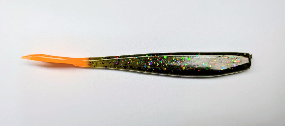 Motor City Minnow  - Camo / Orange tail 8ct