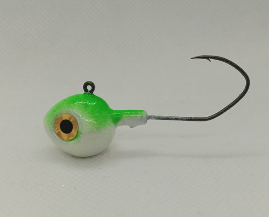 Walleye Jig - Key Lime Glow 3pk