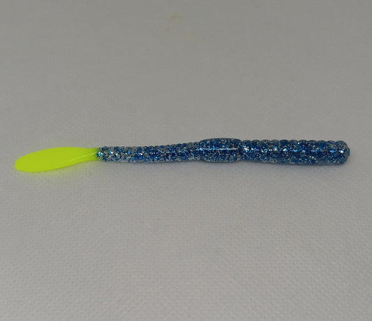 Wyandotte Worm - Blue Ice / Chartreuse tail