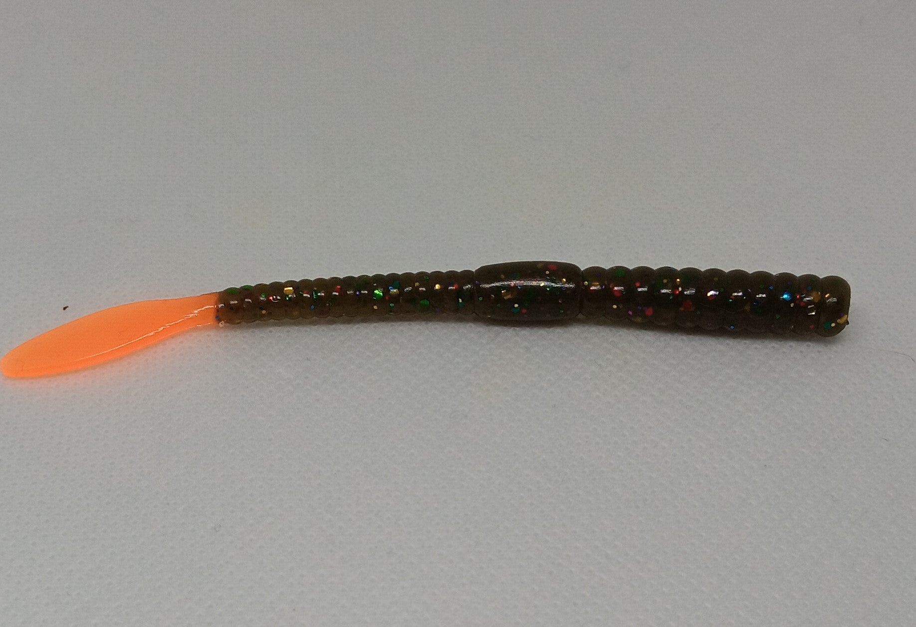 Wyandotte Worm - Camo / Orange tail 10ct – Wyandotte Lure